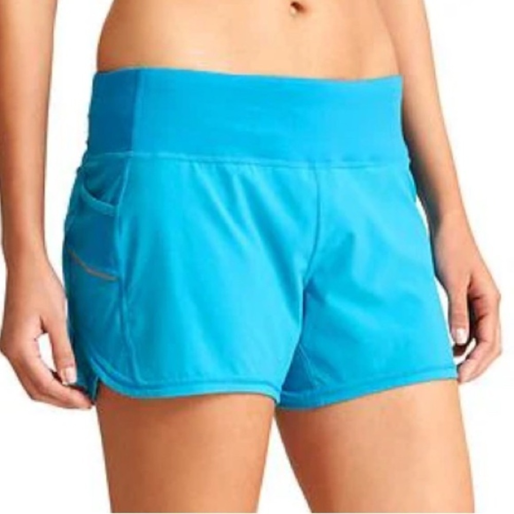 Athleta Ready Set Go Shorts Aqua size M
